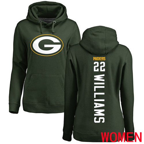 Green Bay Packers Green Women #22 Williams Dexter Backer Nike NFL Pullover Hoodie Sweatshirts->nfl t-shirts->Sports Accessory